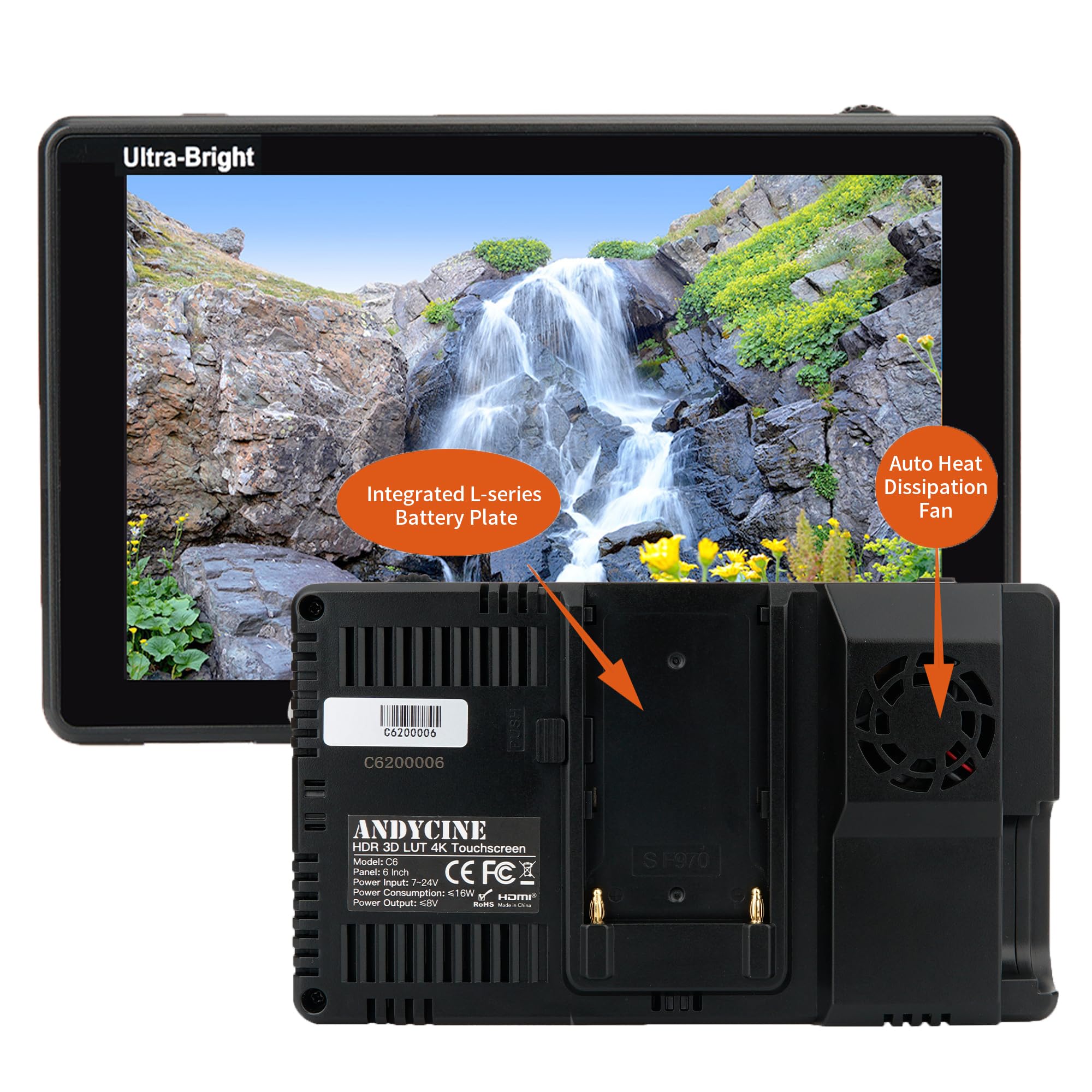 Amazon.com : Andycine C6s Camera Monitor,2600nits HDR 3D LUT,with Amazon.com : Andycine C6s Camera Monitor,2600nits HDR 3D LUT,with